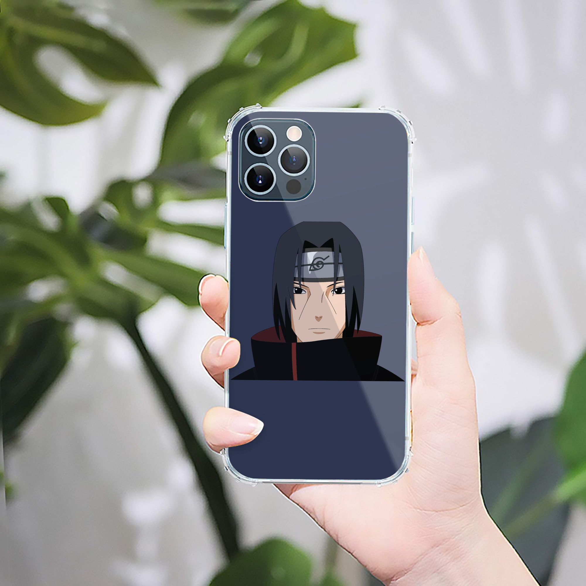 （画像用） NARUTO -ナルト- うちは イタチ Uchiha Itachi 【iPhone 12シリーズ対応】透明スマホケース（クリアソフトケース）